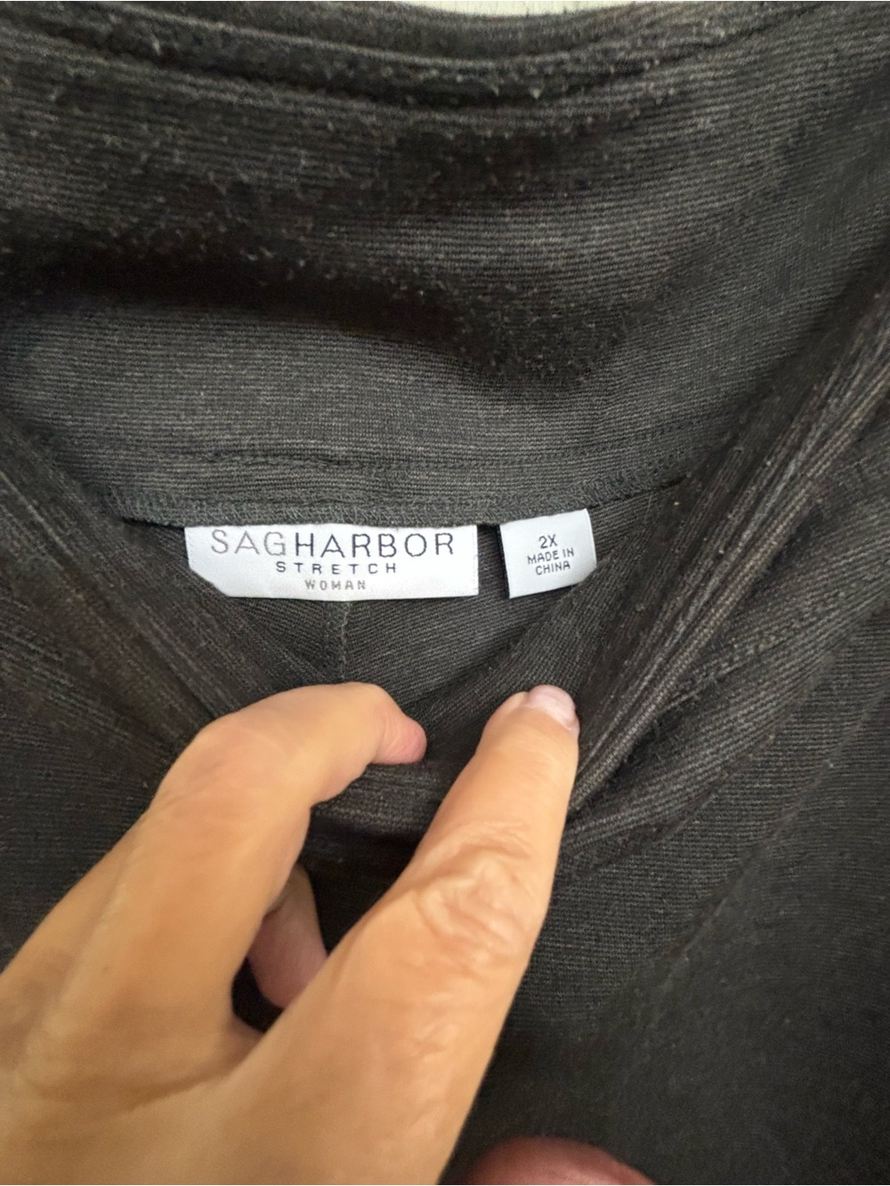 Sag Harbor Stretch Woman charcoal black pants